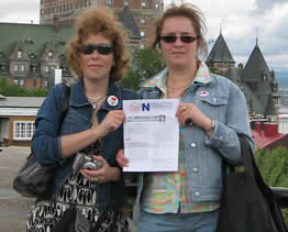 Tetyana and Marina in Quebec City 2008