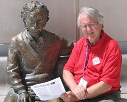 Patrick at Science City, Tunis 2009.  The temperature was 45C.