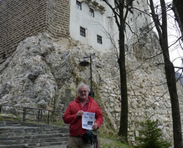 Rolly at  Castle Bran, Transylvania, better known as the castle of Vlad Tepes Dracula 2010